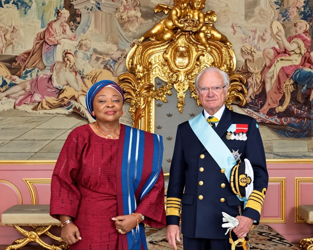 Lola Akande & King Carl XVI Gustaf